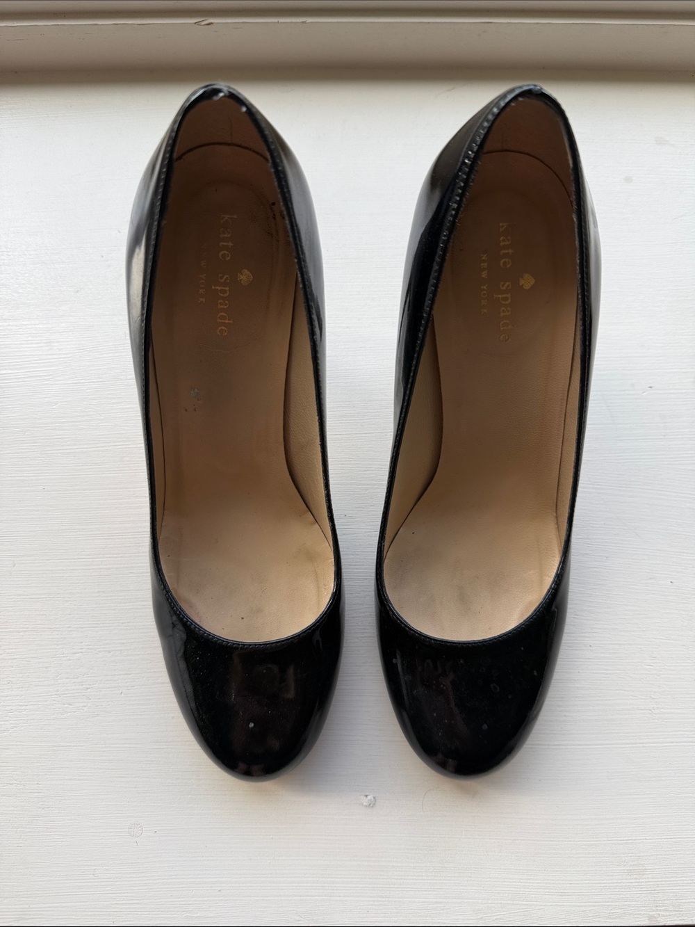 kate spade Black Patent Leather Round-Toe Pumps - Picture 3 of 4